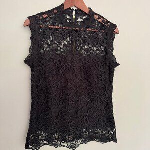 Nanette Lepore Crochet-style Sleeveless Top